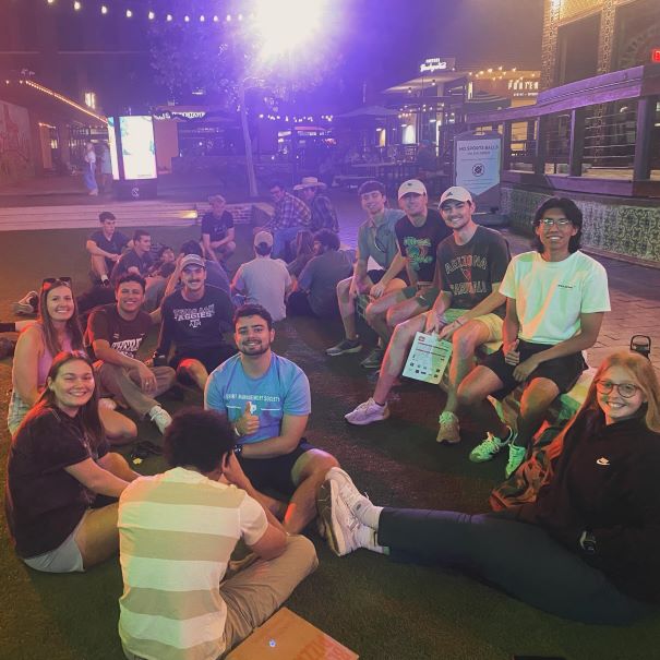 Group of young adults playing trivia